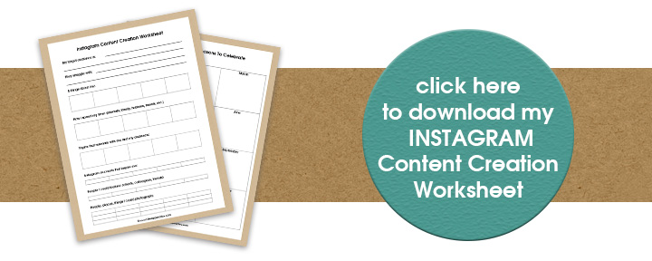 Instagram Content Creation Worksheet