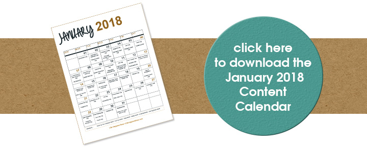 Download Jan 2018 Content Calendar