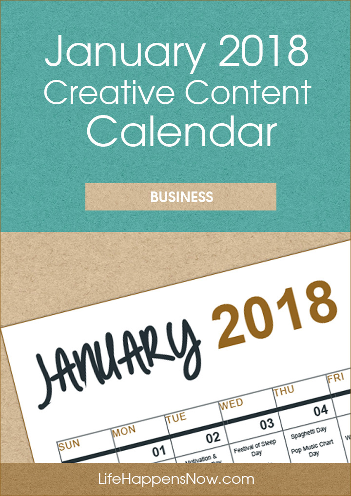 LHN-Pinterest January 2018 Content Calendar