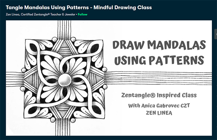 Skillshare zentangle class