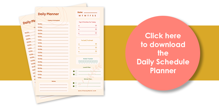 Daily Schedule Planner Printable